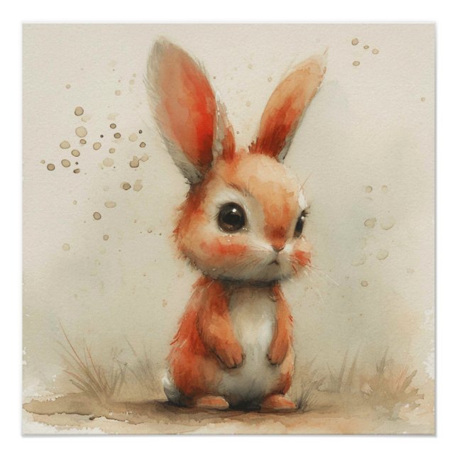 Loveable Lop-Ears: A Bit of Whimsy Bunny Poster (Front)