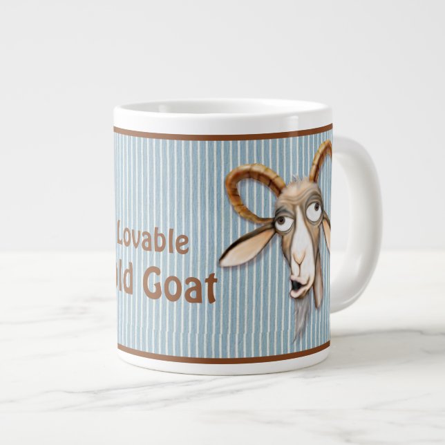 Loveable Old Goat - Customise Large Coffee Mug (Front Right)