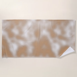 Loveable Orangy Classic Shaded White Beach Towel