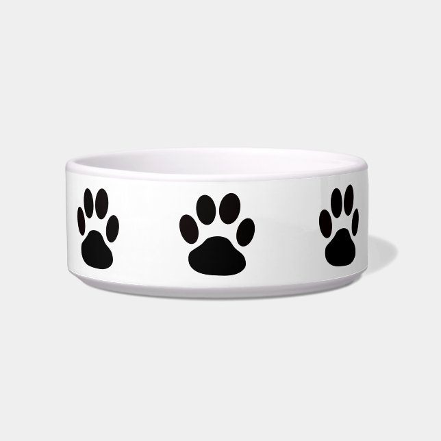 Loveable Paw Prints Medium Dog Bowl (Front)