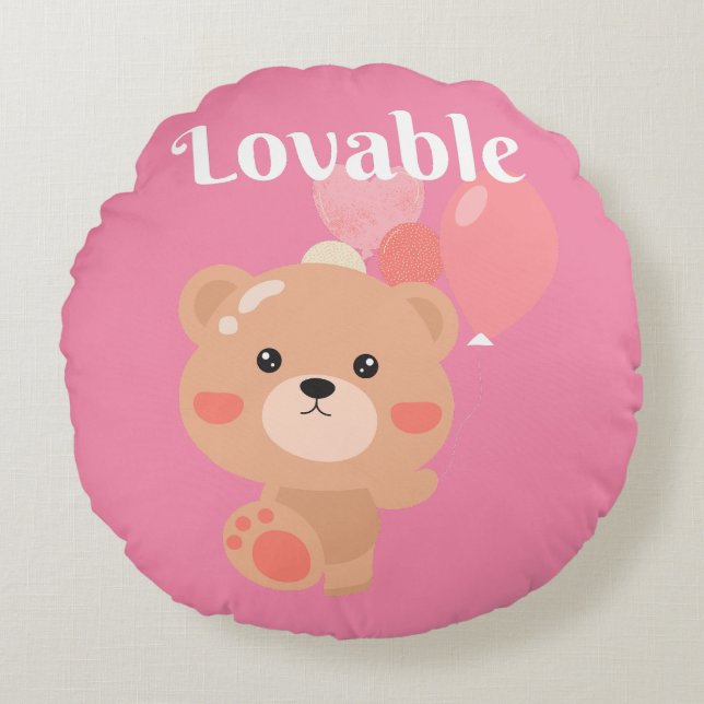Loveable Round Pillow (Front)
