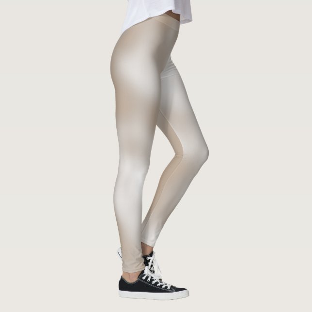 Loveable Sand Classic Shaded White Leggings (Right)