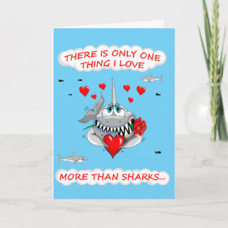 Loveable Shark Valentines card