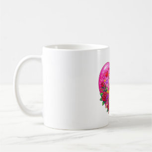 Lovebird Duo in Rose Heart Coffee Mug