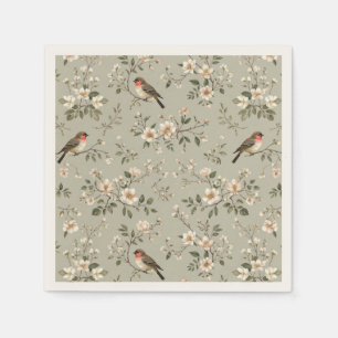 LoveBird Floral Cocktail Napkin