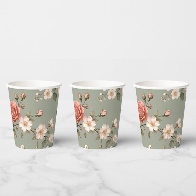 LoveBird Floral Paper Cups (Multi)