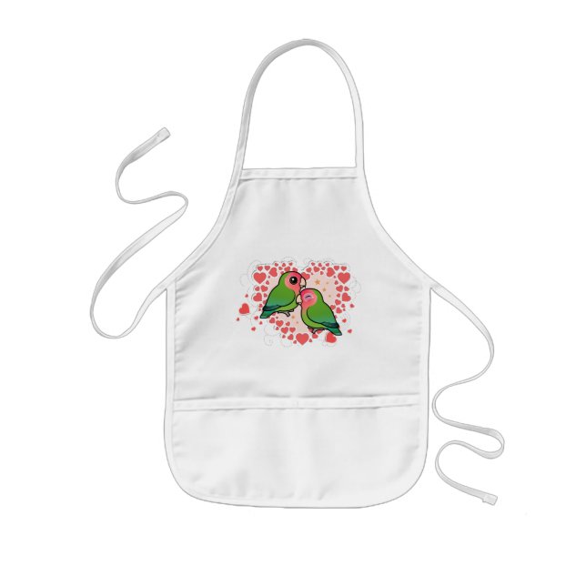 Lovebird Love Heart Kids Apron (Front)