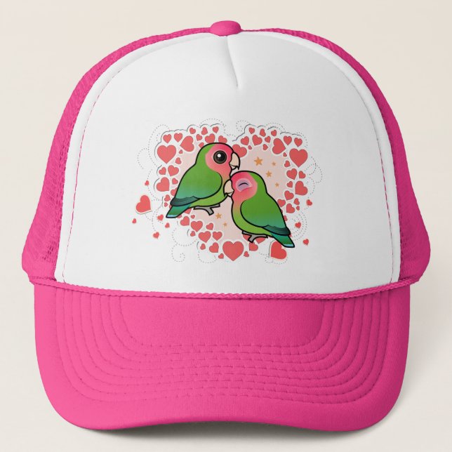 Lovebird Love Heart Trucker Hat (Front)