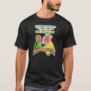 Lovebird parrot and bird way telling i love you T-Shirt