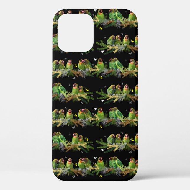 Lovebird Rainbow iPhone 12 Case (Back)