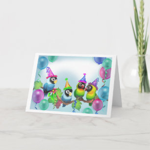 Lovebirds Birthday Card
