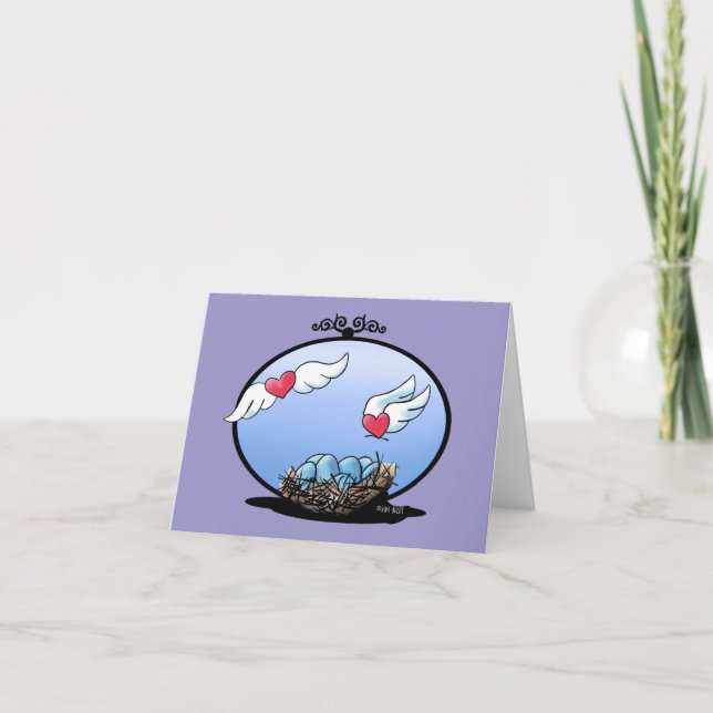 Lovebirds Blank Note Card (Front)