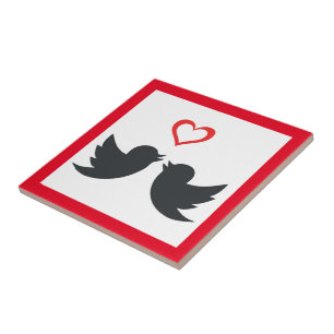 LOVEBIRDS CERAMIC TILE