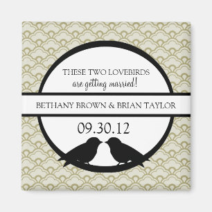 Lovebirds Collection Save the Date Magnet
