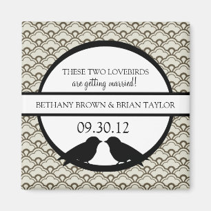 Lovebirds Collection Save the Date Magnet