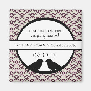 Lovebirds Collection Save the Date Magnet
