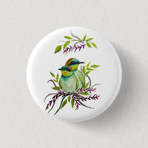 Lovebirds for Valentine's Day 3 Cm Round Badge