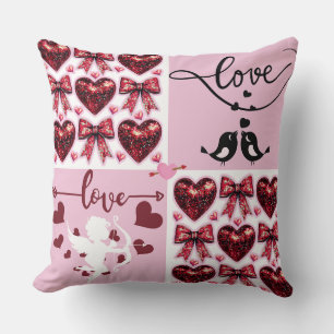 Lovebirds Forever Sweet Valentine's Day  Cushion