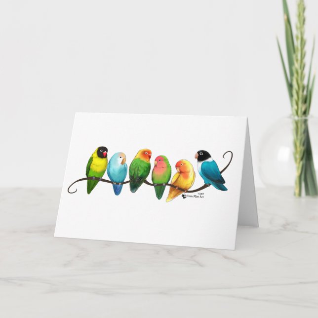 Lovebirds Holiday Card (Front)