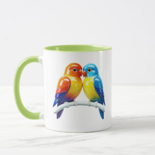 Lovebirds Illustration Mug