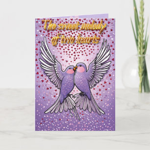 Lovebirds in Flight – A Romantic Valentine’s Card
