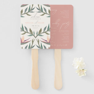 Lovebirds in Paradise Hand Fan