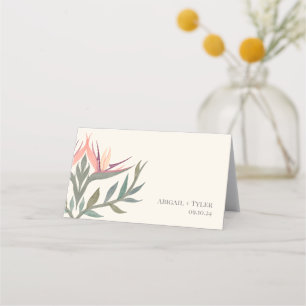 Lovebirds in Paradise Place Card