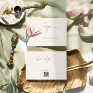 Lovebirds in Paradise RSVP Card