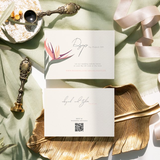 Lovebirds in Paradise RSVP Card (Creator Uploaded)