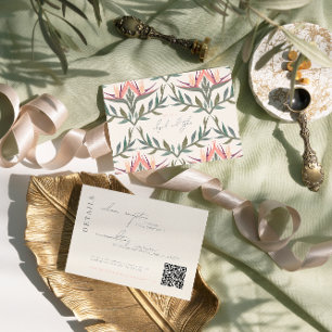 Lovebirds in Paradise Wedding Enclosure Card