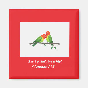 Lovebirds Inspirational Magnet