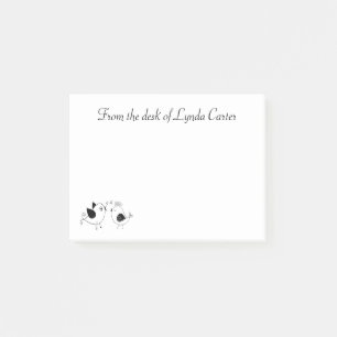 Lovebirds Love Wedding Black White  Birds Post-it Notes