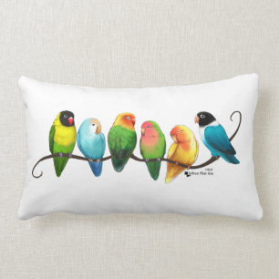 Lovebirds Lumbar Cushion