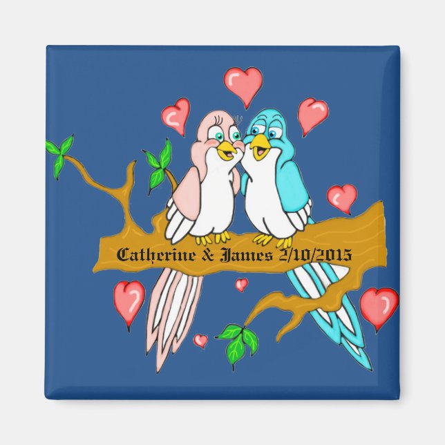 Lovebirds Magnet (Front)
