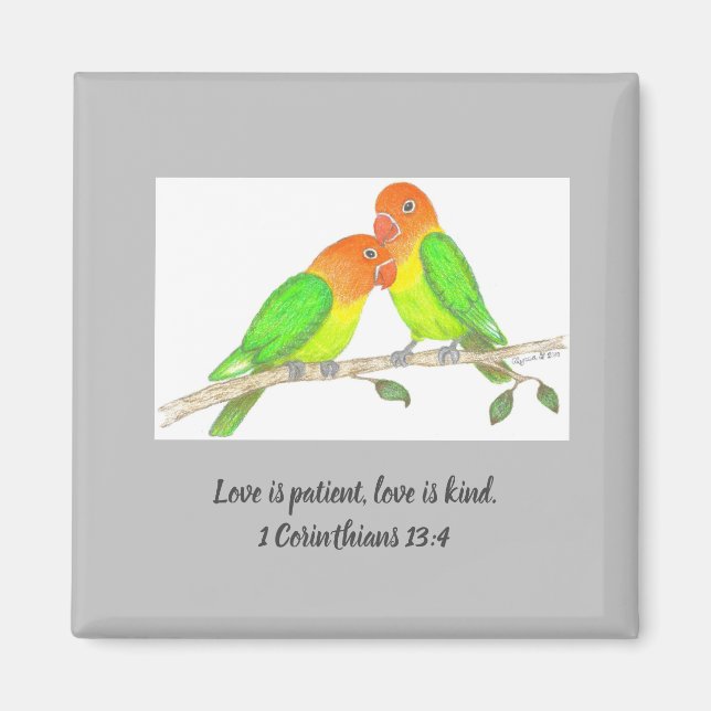 Lovebirds Magnet (Front)
