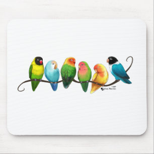 Lovebirds Mouse Pad