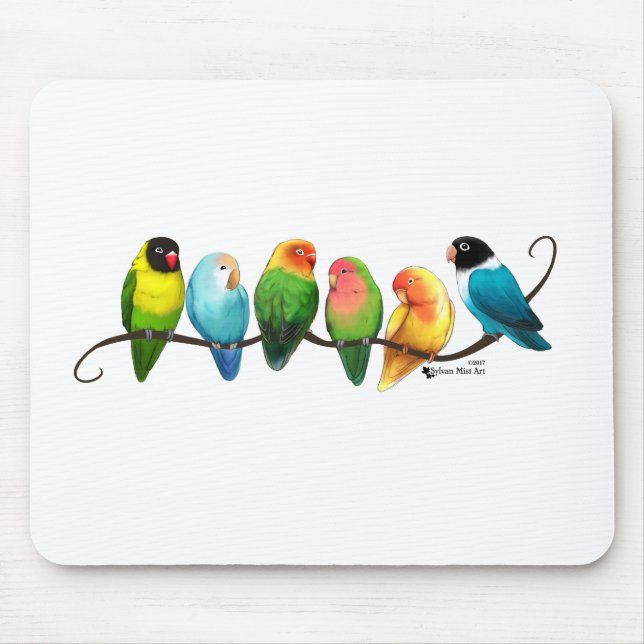 Lovebirds Mouse Pad (Front)