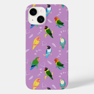 Lovebirds of Rainbow Colours Pattern Case-Mate iPhone 14 Case