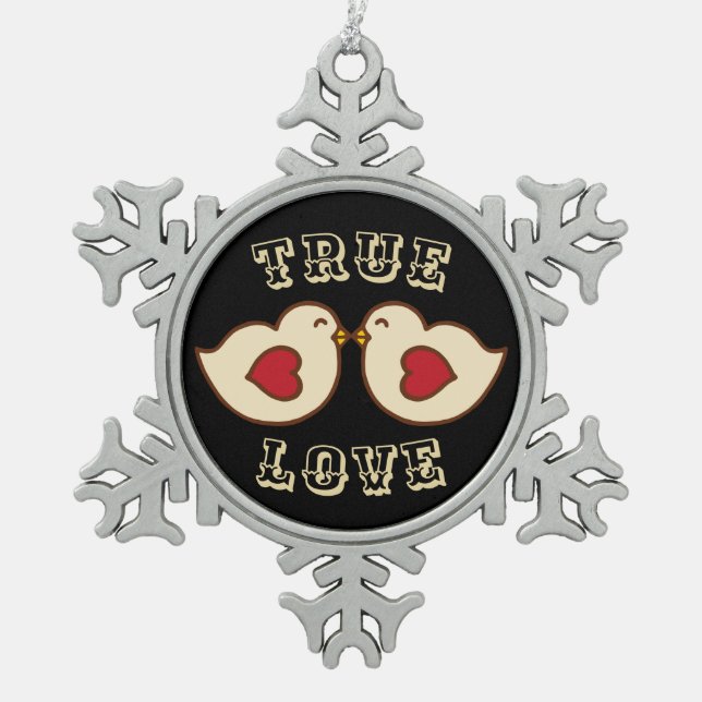 Lovebirds Ornament  (Front)