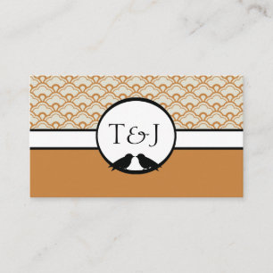 Lovebirds Reception Seating Place Cards