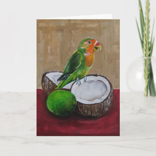 Lovebird's Tropical Fiesta Painting by Alfred Fox Card