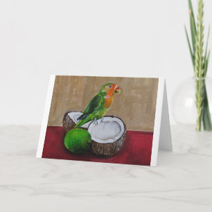Lovebird's Tropical Fiesta Painting by Alfred Fox Card