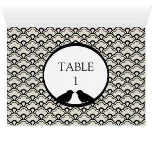 Lovebirds Wedding Reception Table Cards