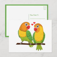 LovebirdsGreen Yellow Love Birds Wedding