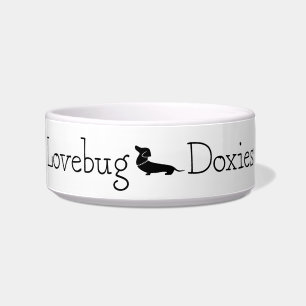 Lovebug Doxies Logo Bowl