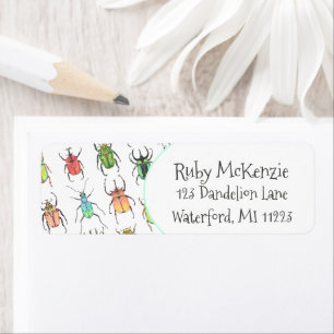 Lovebugs Beetles Return Address Label