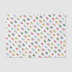 Lovebugs Watercolor Beetles Pattern Tissue Paper