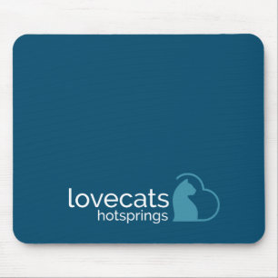 lovecats hotsprings blue mouse pad