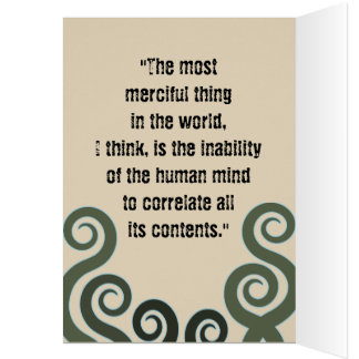 Lovecraft Greeting Card, Lovecraft Portrait