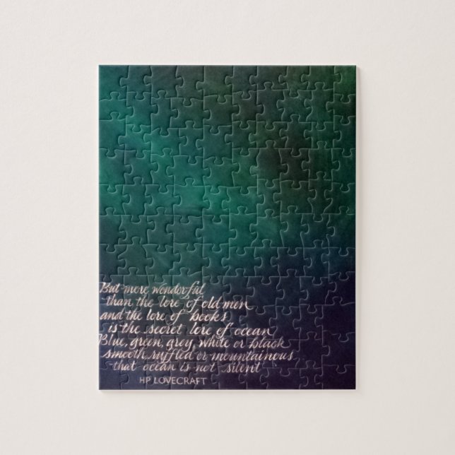 Lovecraft Lore of Ocean Painting Calligraphy Jigsaw Puzzle (Vertical)